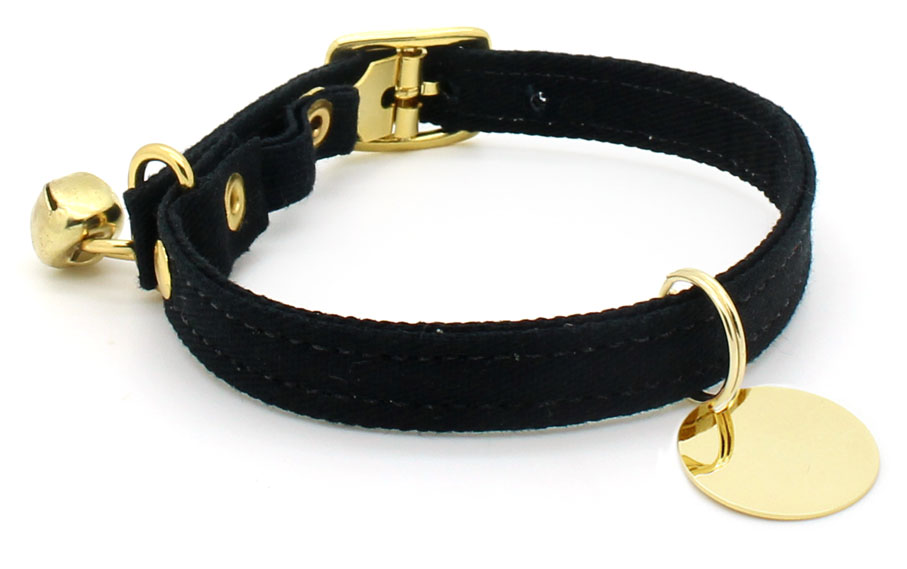 Coleira para gato preto Clearance
