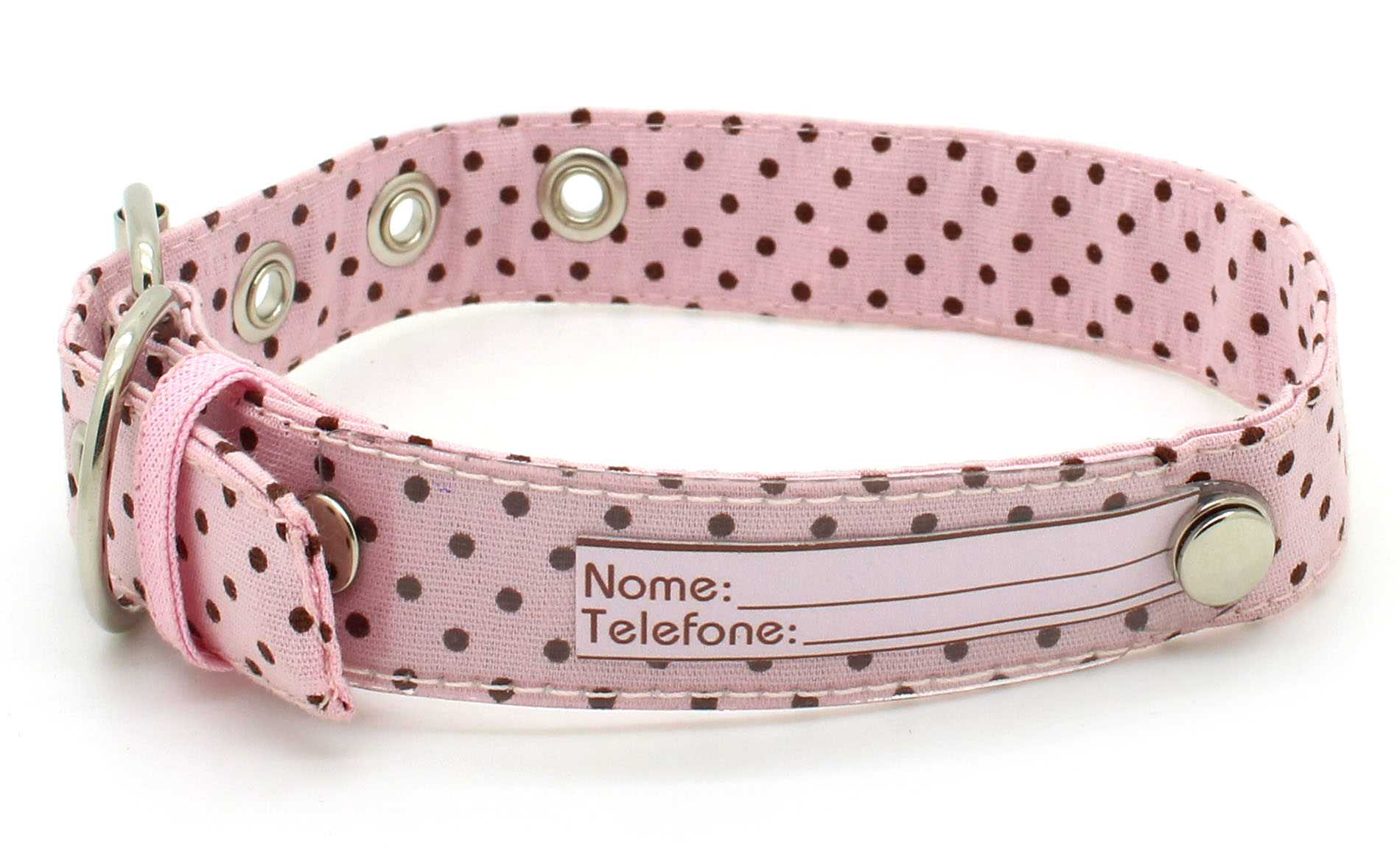 Coleira com nome cachorro clearance