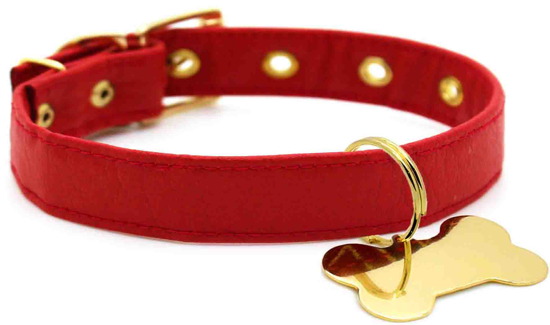 Coleira vermelha cachorro clearance