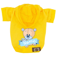 Blusa Cute Bear - Personalizada-Amarelo-Peso Indicado: 10 a 15Kg