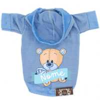 Blusa Cute Bear - Personalizada-Azul-Peso Indicado: 2,5 a 4,5Kg