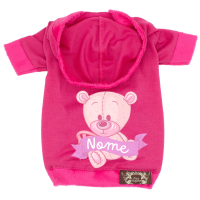 Blusa Cute Bear - Personalizada-Rosa Pink-Peso Indicado: 15 a 20Kg