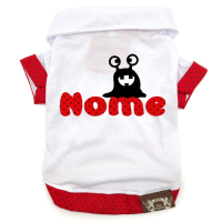 Camiseta Bulba - com Nome do Pet-Vermelho-Peso Indicado: 6,5 a 10Kg