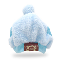 Gorro Fluffy - em Pelúcia-Azul Claro-Peso Indicado: 1 a 2,5Kg