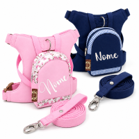 Peitoral com Mochila e Guia - Personalizado - Duo Collection