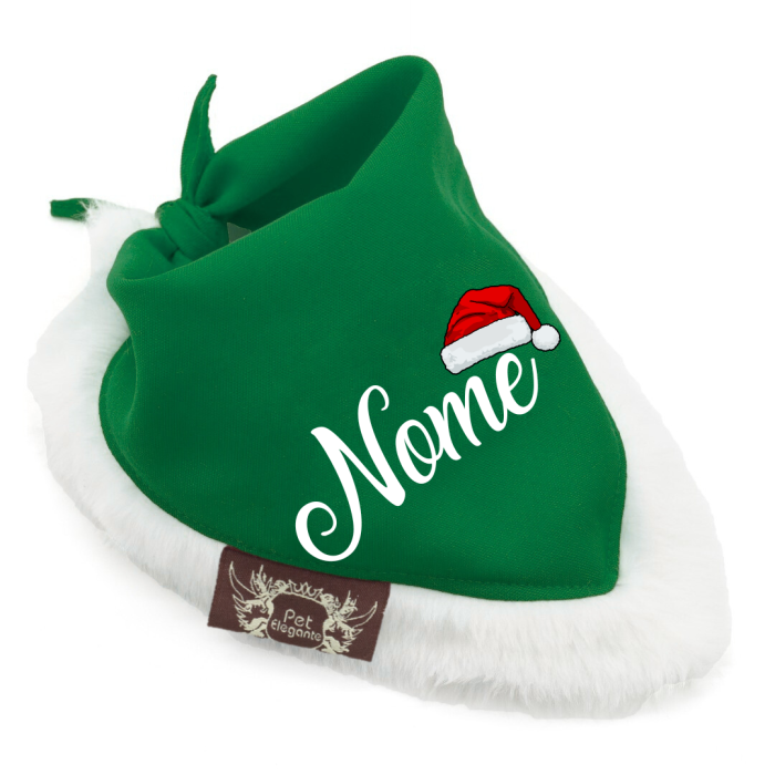 Bandana Natal com Pelúcia - Personalizada