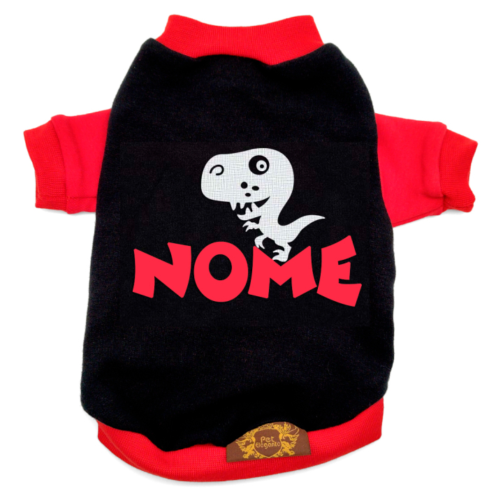 Blusa Dino Rino - Molecotton com Nome do Pet