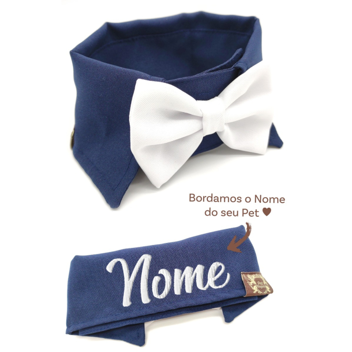 Colarinho com Gravata Borboleta - Classic Azul Marinho
