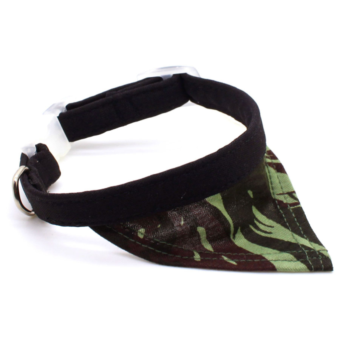 Coleira Preta Camuflada - com Bandana