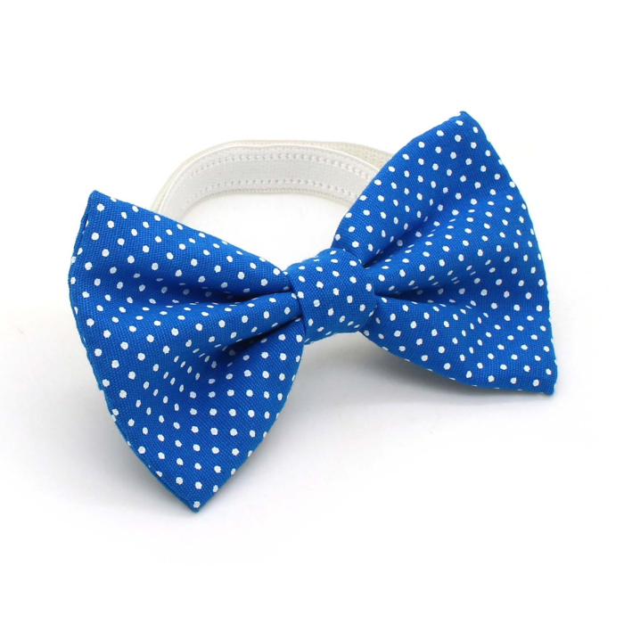 Gravata Borboleta com Elástico Regulável - Azul Poá
