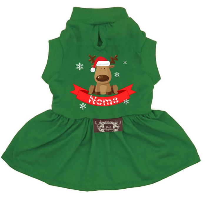 Vestido Alce Mamãe Noel - Coleção Natal