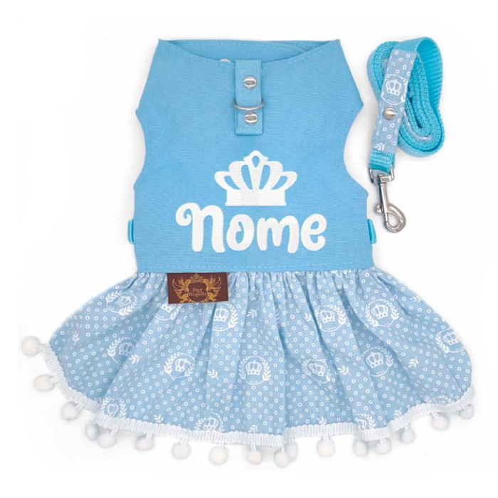 Vestido com Guia Princesinha - Bordado com Nome