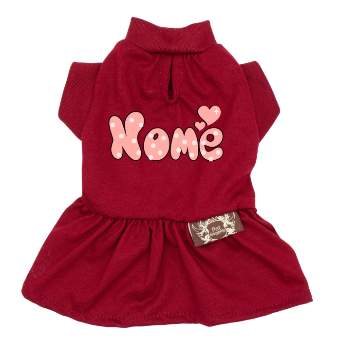 Vestido Love - com Nome da Pet