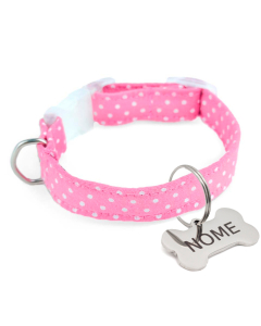 Coleira Bulba - com Pingente com Nome e Telefone