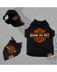 Conjunto Meu Pet Motociclista - Personalizado