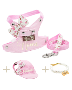 Kit Soraia - Peitoral + Boné + Colar de Pérolas - Personalizados