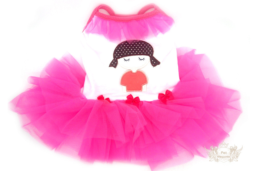 saia de tule rosa bailarina