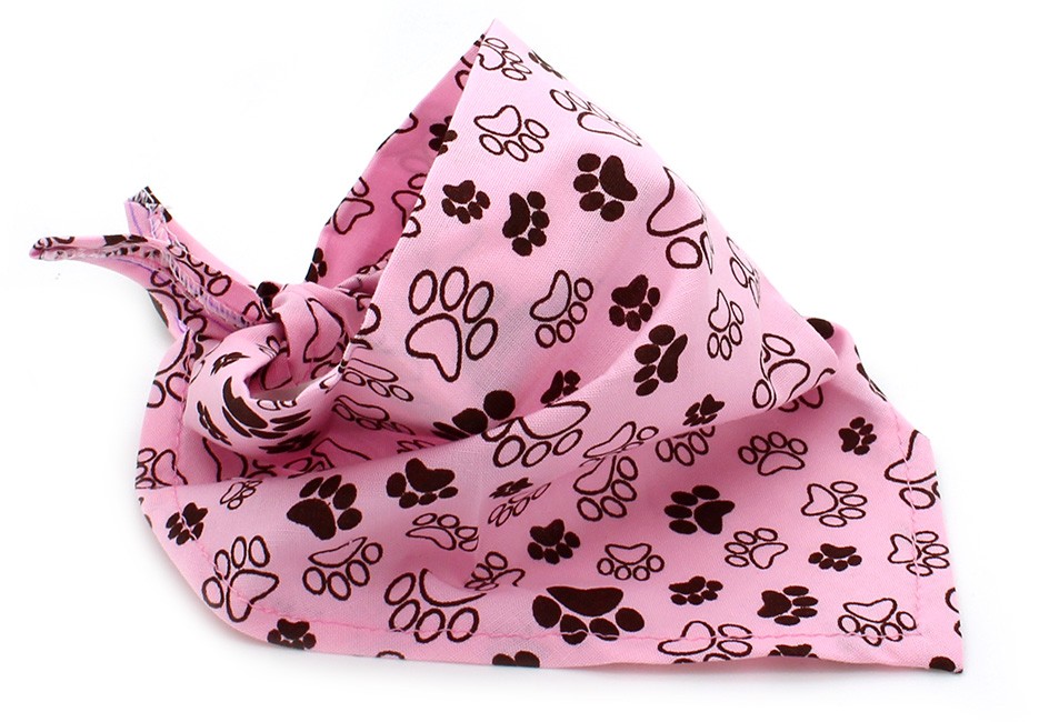 bandana para cachorro rosa estampa patinhas
